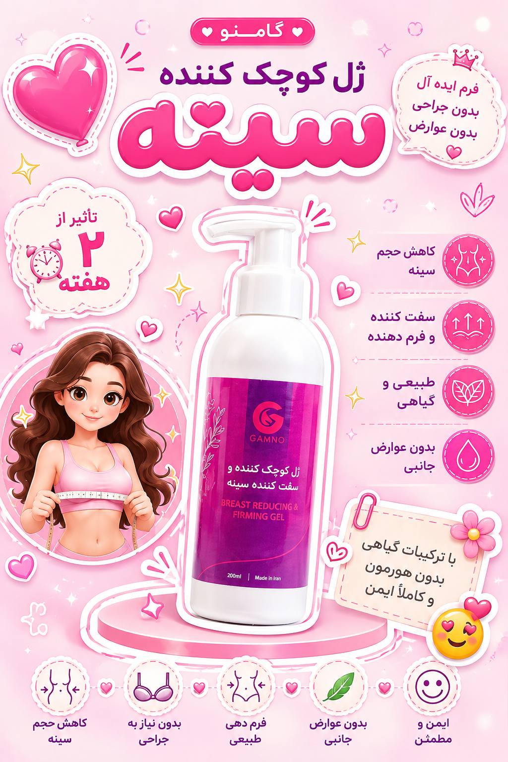 ژل کوچک کننده سینه گامنو‌